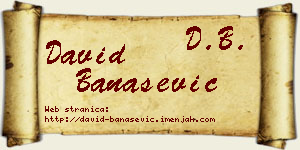 David Banašević vizit kartica
